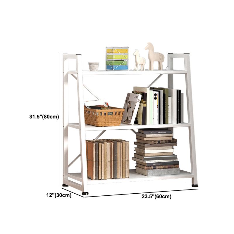 Modern Home Steel Book Shelf Ladder 12"W Matte Finish Bookcase Clearhalo 'Bookcases' 'furn' 'furn_bookcases' 'Furniture' 'Office Furniture' 1200x1200_12eb93ae-16f5-4d82-bbef-414f01c48497