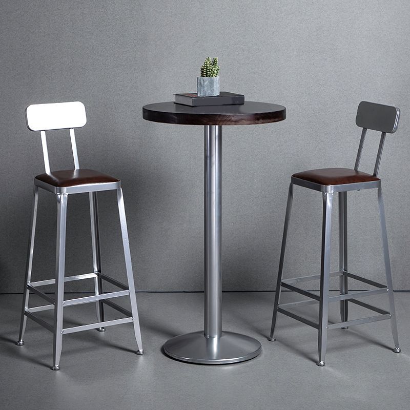 Faux Leather Dining Stools Armless Bar Stools with Metal Base Clearhalo 'Bar Furniture' 'Bar Stools' 'bar_stools' 'furn' 'furn_bar_stools' 'Furniture' 'Kitchen & Dining Furniture' 1200x1200_12eba2c2-7c15-4b92-a2d2-ddb9ee60b39c
