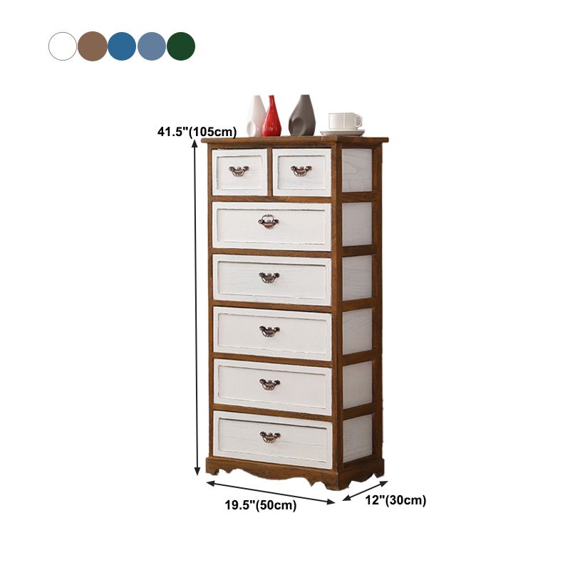 12 "W Vintage Wood Dessous Brust vertikale Aufbewahrungstruhe mit Schubladen