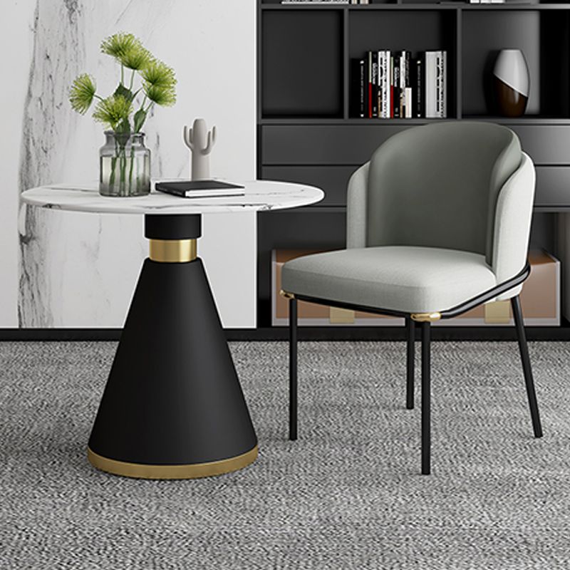 Glam Metal Dinette Table Gesinterde stenen eettafel voor thuisgebruik