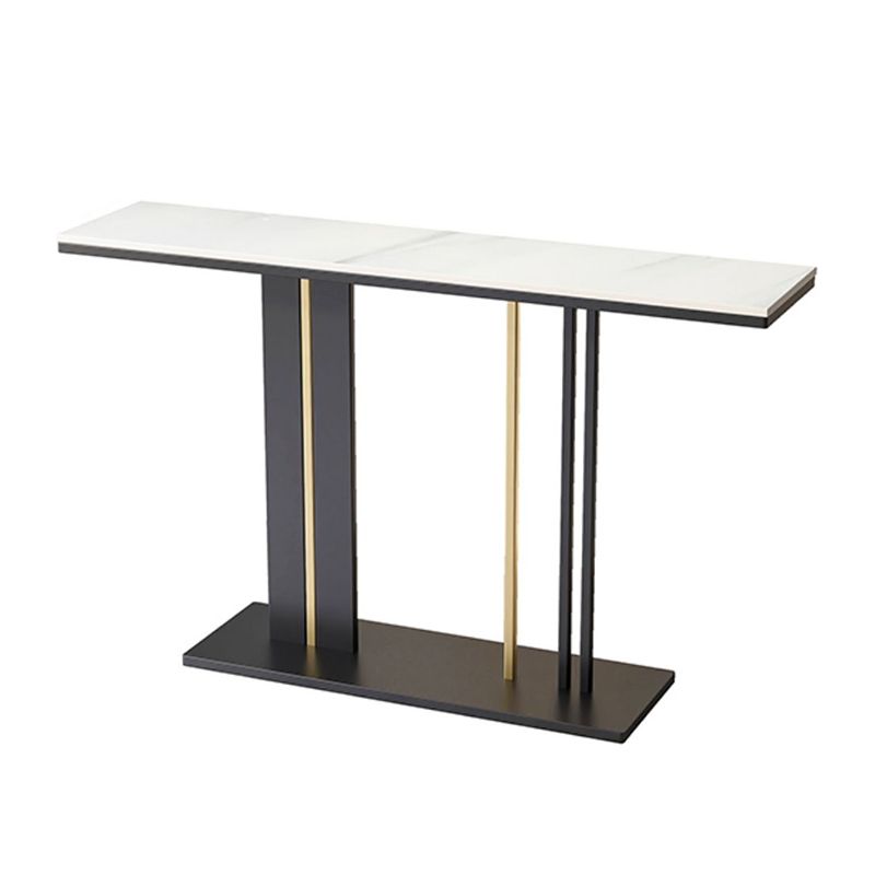 Tavolo da divano di divano console in marmo moderno tavolo da parte di rettangolo resistente alla sala per Hall