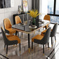 Rectangle Traditional Luxury Dining Table 4 Black Metal Legs Table for Dining Room Clearhalo ' dining_table' 'Dining Tables & Seating' 'Dining Tables' 'furn' 'furn_dining_table' 'Furniture' 'furniture_dining_table' 'Kitchen & Dining Furniture' 'kitchen&dining_furn' 'kitchen' 'kitchen_dining_table' 1200x1200_12ef3a08-4efc-4a61-85cb-32272cbb6303