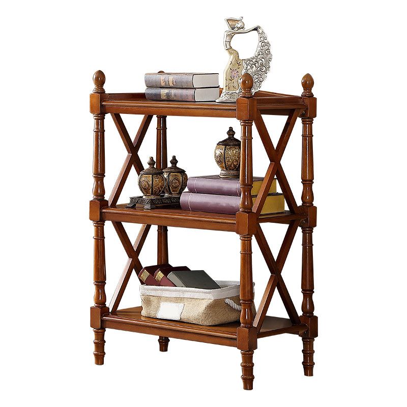 Solid Wood Standard Bookcase Modern Fixed Bookshelf for Home Office