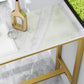 Modern Faux Marble Rectangle White Top Trestle Bar Dining Table for Kitchen Clearhalo 'Bar Furniture' 'Bar Tables' 'bar_tables' 'furn' 'furn_bar_tables' 'Furniture' 'Kitchen & Dining Furniture' 1200x1200_12efef7f-91e1-47bf-8c79-75807eea8730