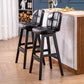 Taburete de bar interior Taburete de mostrador con respaldo rectangular moderno con patas de madera
