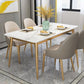Stone Dining Room Collection Contemporary Rectangle 4 Legs Dining Table for Kitchen Home Clearhalo ' dining_table' 'Dining Tables & Seating' 'Dining Tables' 'furn' 'furn_dining_table' 'Furniture' 'furniture_dining_table' 'Kitchen & Dining Furniture' 'kitchen&dining_furn' 'kitchen' 'kitchen_dining_table' 1200x1200_12f09eba-4b42-4f2a-9373-1e3cf2631450