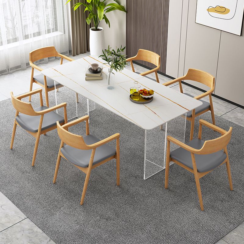 Modern 1/2/5/7 Pieces Dining Set Sintered Stone Dining Furniture Set /Separate Items Clearhalo 'Dining Room Sets' 'Dining Tables & Seating' 'dining_room_set' 'furn' 'furn_dining_room_set' 'Furniture' 'furniture_dining_room_set' 'Kitchen & Dining Furniture' 'kitchen&dining_furn' 'kitchen' 1200x1200_12f0a661-9237-4202-a9c8-8a0c9d7638f9