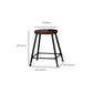 Industrial Solid Wood Counter Stool Metal Counter Height Stools for Home Use