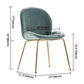 Upholstered Velvet Armless Dining Chairs Solid Back Side Chair with Metal Legs Clearhalo ' kitchen&dining_furn' 'Dining Chairs' 'Dining Tables & Seating' 'dining_chair' 'furn' 'furn_dining_chair' 'Furniture' 'furniture_dining_chair' 'Kitchen & Dining Furniture' 'kitchen' 1200x1200_12f438e2-0fe6-40b9-97c8-c17dd7ad50c3