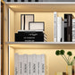 Glam Standard Book Shelf Engineered Wood Bookcase with Doors