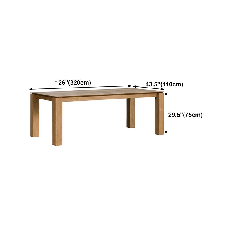 Modern Fir Wood Table for Restaurant Rectangle Dining Table with 4 Legs Clearhalo 'Dining Tables & Seating' 'Dining Tables' 'dining_table' 'furn' 'furn_dining_table' 'Furniture' 'furniture_dining_table' 'Kitchen & Dining Furniture' 'kitchen' 'kitchen_dining_table' 1200x1200_12f54746-2dd0-4eb3-bd2b-ece918e0a806