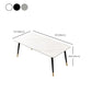 Mesa de comedor rectangular estilo Glam, mesa de comedor con tapa de piedra para uso en cocina