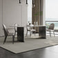 White Stone Dining Set with Padded Chairs 1/4/5/6 Pcs Modern Dinette Set