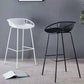 Industrial Metal Dining Stool Backless Bar Stool with Footrest