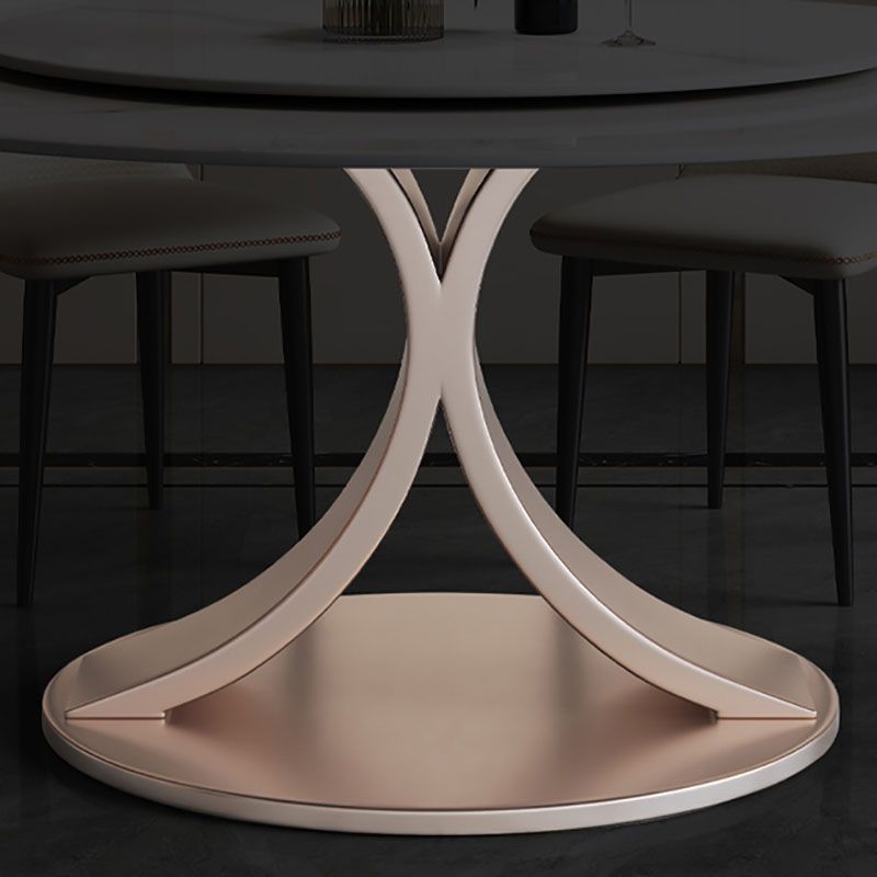 Modern Round Pedestal Dining Table Sintered Stone Home Convertible Dining Table Clearhalo 'Dining Tables & Seating' 'Dining Tables' 'dining_table' 'furn' 'furn_dining_table' 'Furniture' 'furniture_dining_table' 'Kitchen & Dining Furniture' 'kitchen' 'kitchen_dining_table' 1200x1200_12fa4e6b-2cc4-4120-b400-b06bc26e5d7d