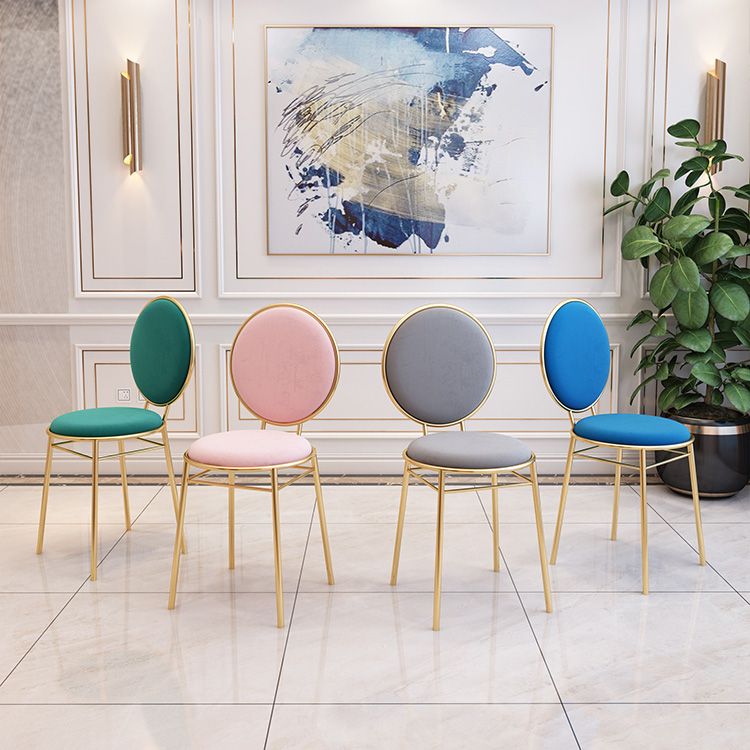 Glam Style Side Chair Upholstered King Louis Back Armless Dining Chair Clearhalo 'Dining Chairs' 'Dining Tables & Seating' 'dining_chair' 'furn' 'furn_dining_chair' 'Furniture' 'furniture_dining_chair' 'Kitchen & Dining Furniture' 1200x1200_12fbb3ce-306b-4997-a3f7-0fc430fc844f