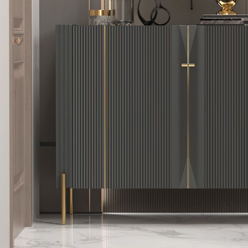 Sideboard a buffet in legno moderno ingegnerizzato 35,4 "Sideboard alta con gambe in acciaio inossidabile