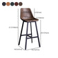 Distressed Leather Low Back Barstool Industrial Indoor Tall Stool with Bucket Seat Clearhalo 'Bar Furniture' 'Bar Stools' 'bar_stools' 'furn' 'furn_bar_stools' 'furniture_bar_stools' 'Kitchen & Dining Furniture' 'kitchen&dining_furn' 'kitchen' 'kitchen_furn' Furniture' 1200x1200_12fe69ee-0e7d-4c77-a6b1-43beb56f1caa