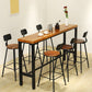 Modern Style Brown Bar Table Pine Wood and Iron Coffee Shop Bar Table Clearhalo 'Bar Furniture' 'Bar Tables' 'bar_tables' 'furn' 'furn_bar_tables' 'Furniture' 'furniture_bar_tables' 'Kitchen & Dining Furniture' 'kitchen&dining_furn' 'kitchen' 1200x1200_12fe901f-d832-4a5e-9fcd-6233553207e1