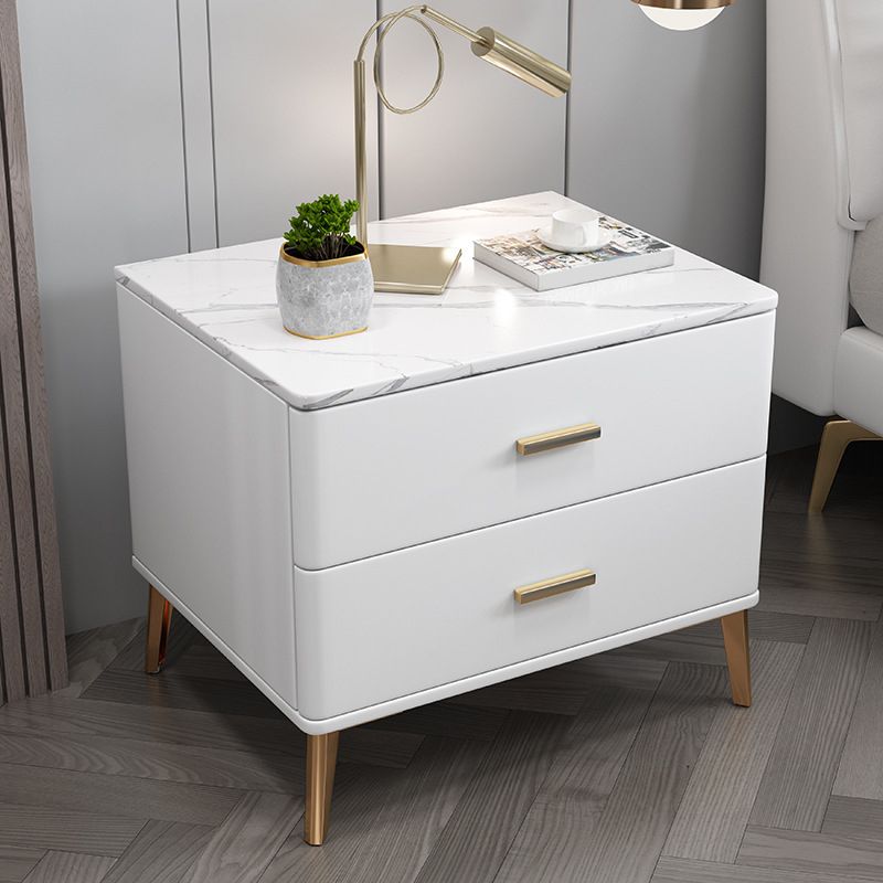 Glam 2 tiroirs accent table table de chevet antique