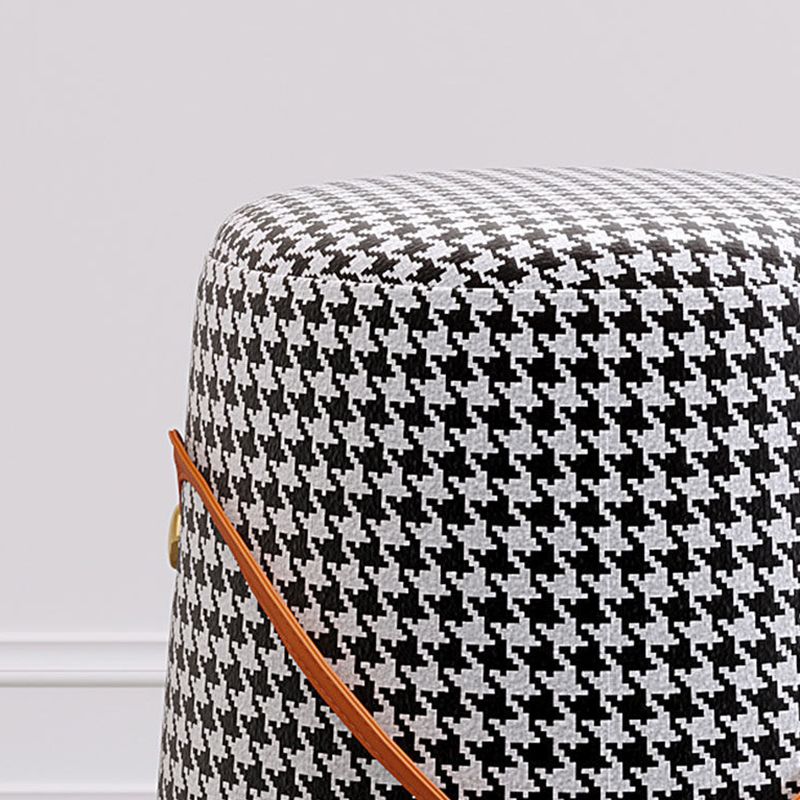 Contemporary Footstool Ottoman Fabric Upholstered Portable Round Ottoman Clearhalo 'furn' 'furn_ottomans_poufs' 'Furniture' 'Living Room Furniture' 'Ottomans & Poufs' 'ottomans_poufs' 1200x1200_12ff362a-0f85-424e-82fb-cc93660c1b21