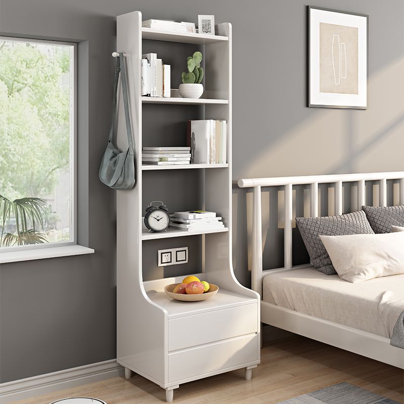 Scandinavian Shelf Bookcase Antique Finish Bookshelf with Shelves