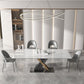 Modern Sintered Stone Dining Table White Dining Room Table with Pedestal Base Clearhalo 'Dining Tables & Seating' 'Dining Tables' 'dining_table' 'furn' 'furn_dining_table' 'Furniture' 'furniture_dining_table' 'Kitchen & Dining Furniture' 'kitchen' 'kitchen_dining_table' 1200x1200_12ffe8b0-b6df-4b7e-9095-c06757468f14