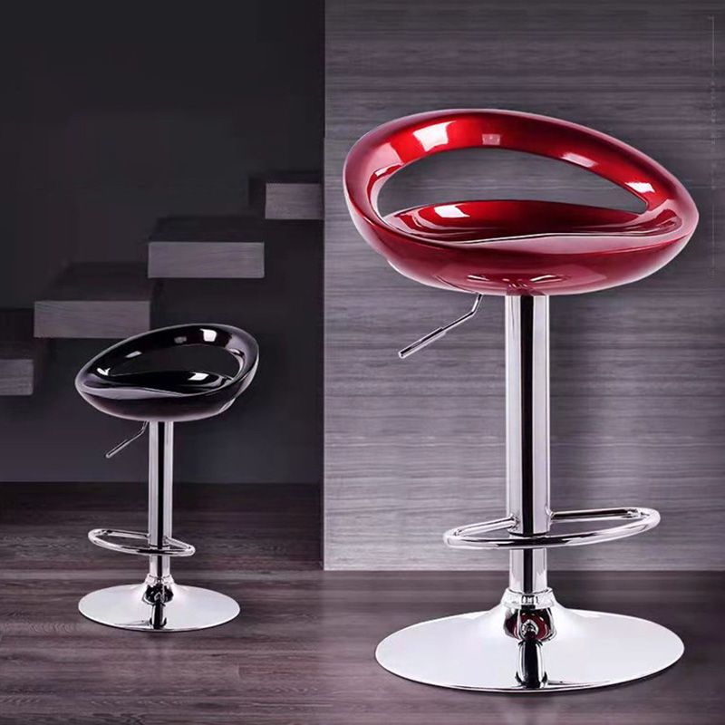Contemporary Metal Barstool Adjustable Plastic Counter Stool in Matte Finish for Indoor Clearhalo 'Bar Furniture' 'Bar Stools' 'bar_stools' 'furn' 'furn_bar_stools' 'Furniture' 'Kitchen & Dining Furniture' 1200x1200_13001562-f392-49d7-ae24-b6411c14ca3a
