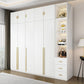 Modern Wooden Wardrobe White Colour Soft Close Drawer Wardrobe Closet for Home