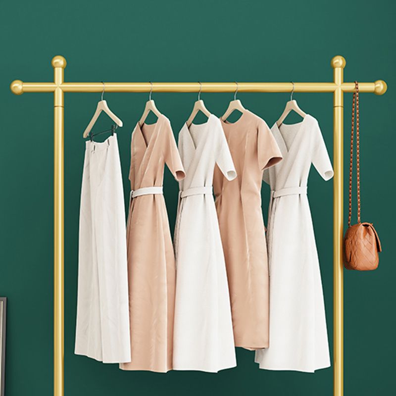 Glamargträger Metall gerahmt Hängende Schiene und Hooks Hall -Ständer mit Rizinus