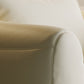 Genuine Leather Loose Back Sofa 31.5" H Beige Tuxedo Arm Sofa