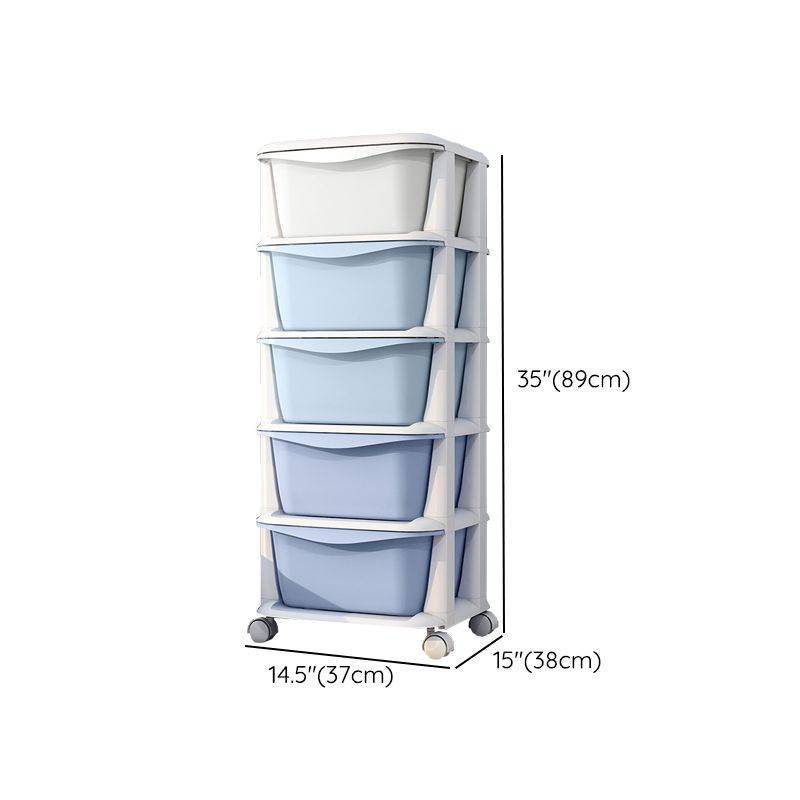 5-Drawer Storage Cabinet Contemporary Plastic Wardrobe Armoire