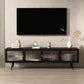 Modern Metal TV Media Stand Enclosed Storage TV Console with Doors for Living Room Clearhalo 'furn' 'furn_tv_stands_entertainment_centers' 'Furniture' 'Living Room Furniture' 'TV Stands & Entertainment Centers' 'TV Stands & Media Storage Furniture' 'tv_stands_entertainment_centers' 1200x1200_13056161-43a5-4445-9db5-895fda8550a6