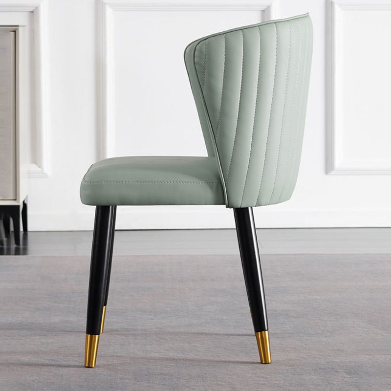 Glam Style Armless Side Chairs Wooden Chair with Wood Legs for Kitchen Clearhalo 'Dining Chairs' 'Dining Tables & Seating' 'dining_chair' 'furn' 'furn_dining_chair' 'Furniture' 'Kitchen & Dining Furniture' 1200x1200_13070ae8-b2fd-4ae0-ab07-dd34f5279a98