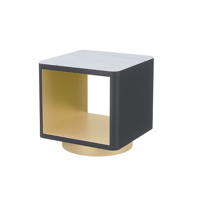 19" Wide Glam Corner Table Square Accent Side Table with Storage