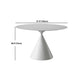 Modern Dining Table with White Pedestal Round Stone Top Dining Table without Turntable
