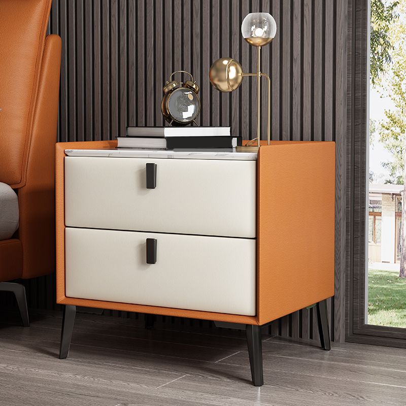 Contemporary Accent Table Nightstand Stone Nightstand with Drawers Clearhalo 'Bedroom Furniture' 'furn' 'furn_night_stand' 'Furniture' 'night_stand' 'Nightstands' 1200x1200_13094277-d398-4253-a467-dc08660d3a49