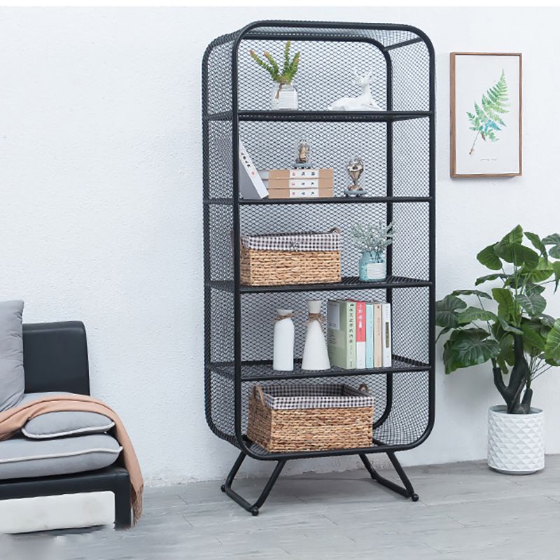 Etagere Closed Back Shelf Bookcase Vertical Metal Book Shelf for Home