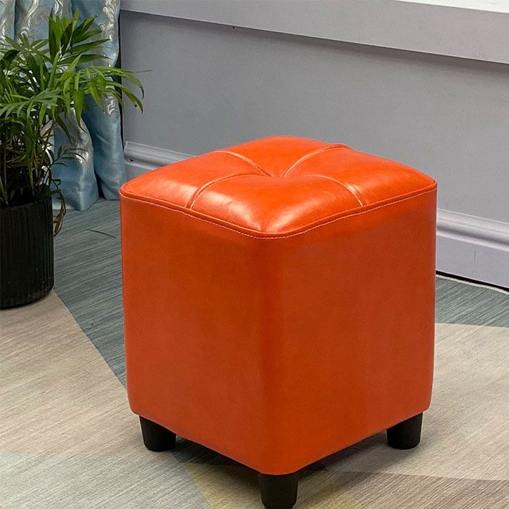 Modern Square Ottoman Plain Water Resistant Faux Leather Stain Resistant Tufted Ottoman Clearhalo 'furn' 'furn_ottomans_poufs' 'Furniture' 'Living Room Furniture' 'Ottomans & Poufs' 'ottomans_poufs' 1200x1200_130a4503-53f1-49ad-843d-08903454202d