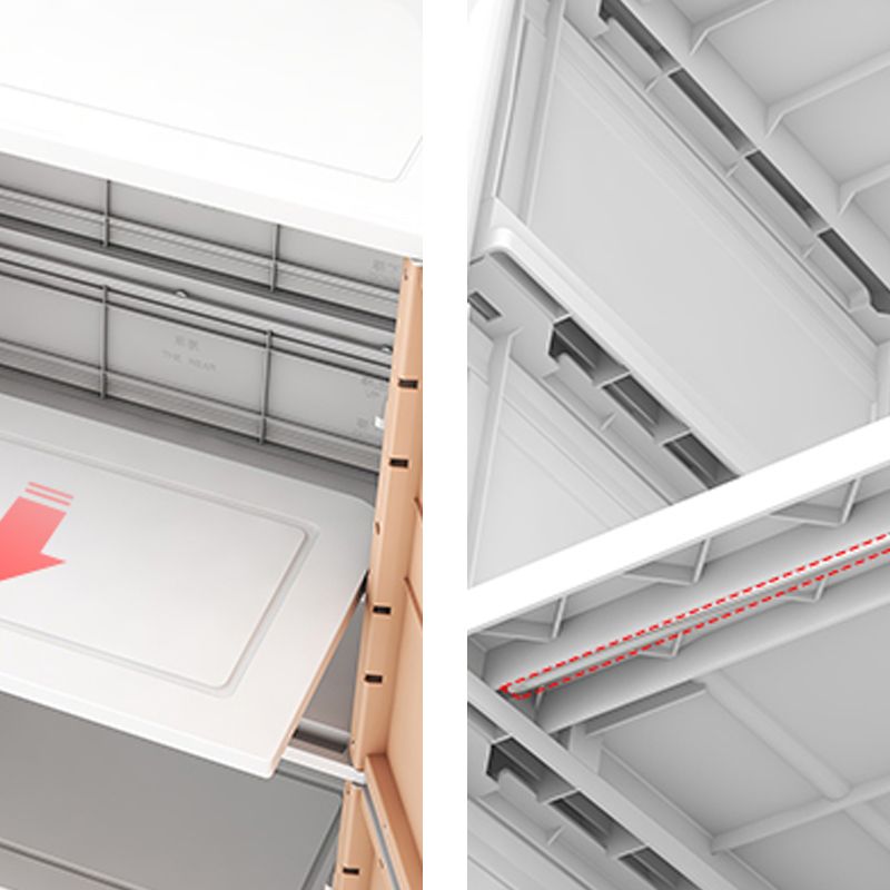 Armario con bisagras con varilla de ropa Armario de plástico