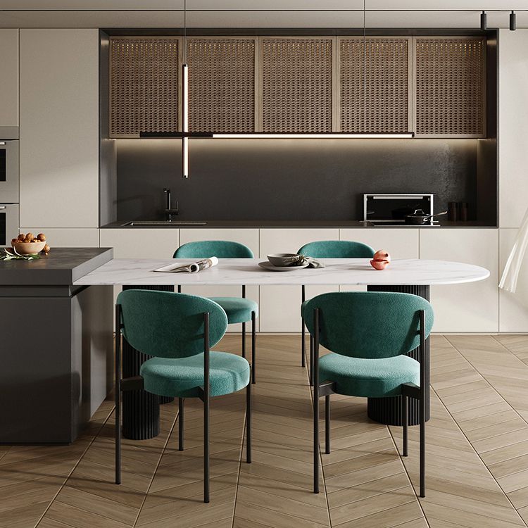 Contemporary Style Dining Table 3 Legs Dinette Table for Home Kitchen