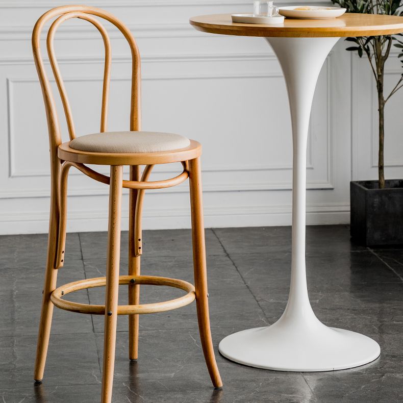 Moderner Holz im Rückenlehne Schalter hoher Stuhl mit 4 Beinen