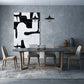 Modern Stone Rectangle Dining Table Wood Base for Dining Room