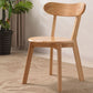 Wood Side Dining Chairs Traditional Open Back Dining Side Chair in Natural