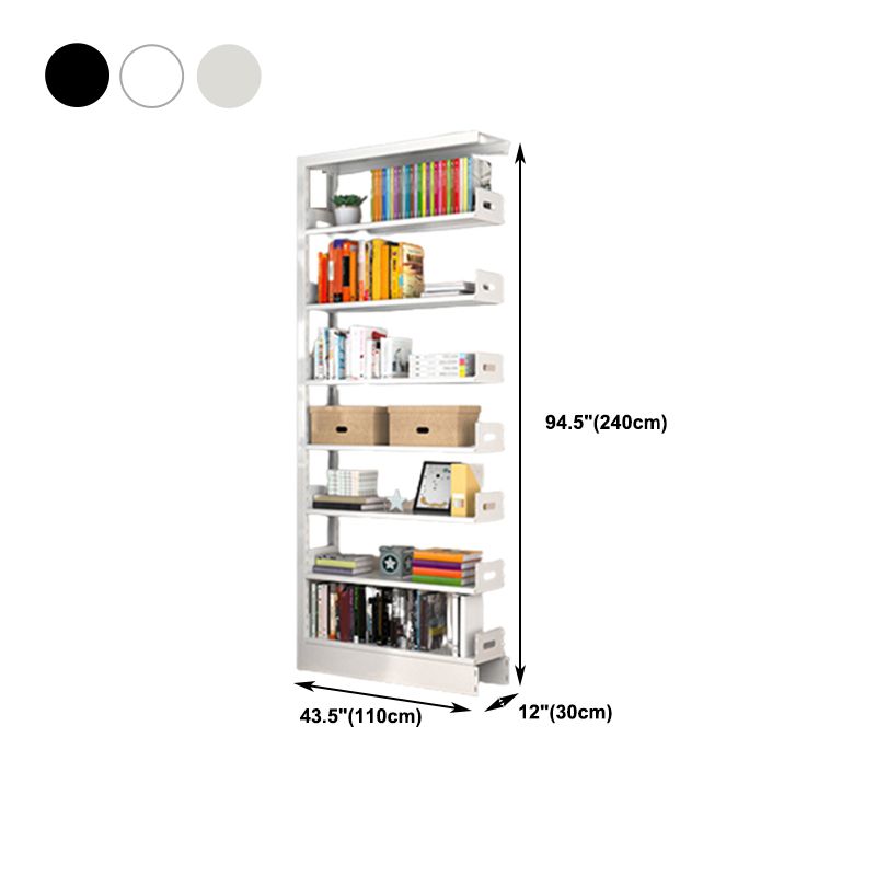 Urban Open Back Shelf Bookcase Standard Steel Bookshelf for Study Room Clearhalo 'Bookcases' 'furn' 'furn_bookcases' 'Furniture' 'Office Furniture' 1200x1200_13134f30-7bf7-41bb-bd24-da37d399c0c3