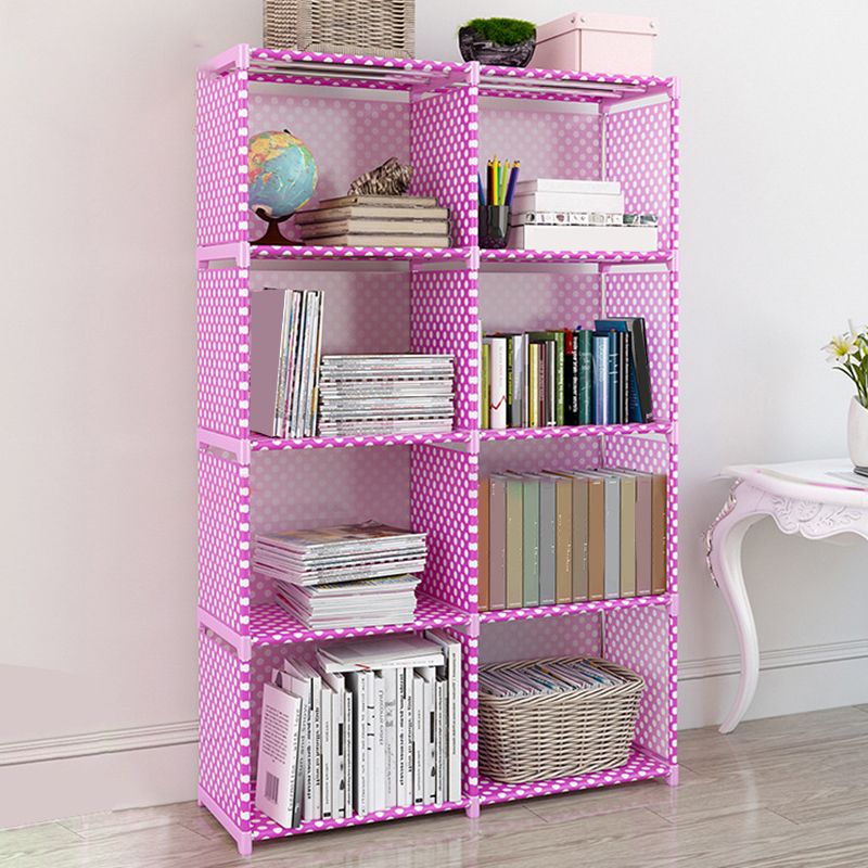 Estantes de estantería de estante de metal contemporánea incluida estantería de espalda cerrada