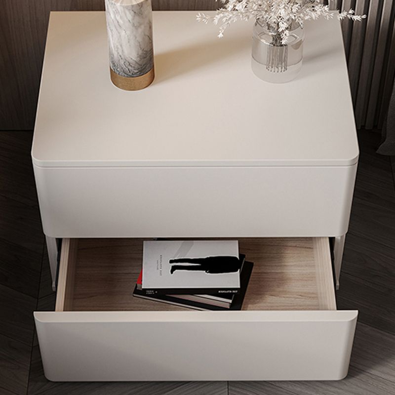 Faux Wood-Nachtkabinett zeitgenössischer Bett Nachttisch mit 2-Schalter