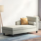 Skandinavischer Chaiselongue-Stuhl, einfarbig, Chaiselongue mit Kissen