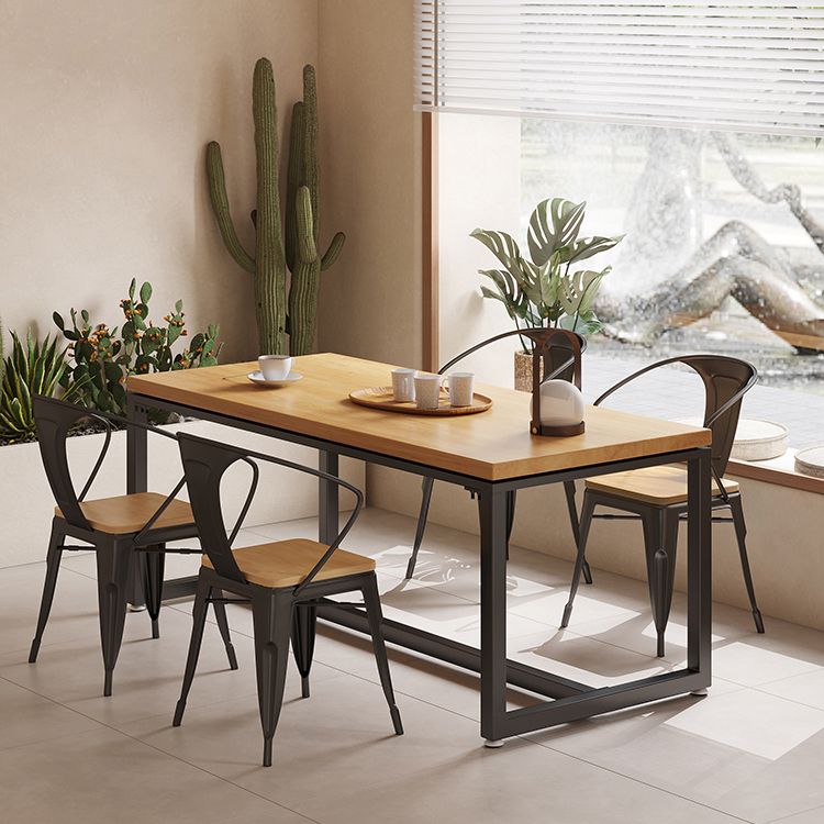 Ensemble de table à manger en bois industriel 1/2/5 pièces avec ensemble de meubles de cuisine de base en métal