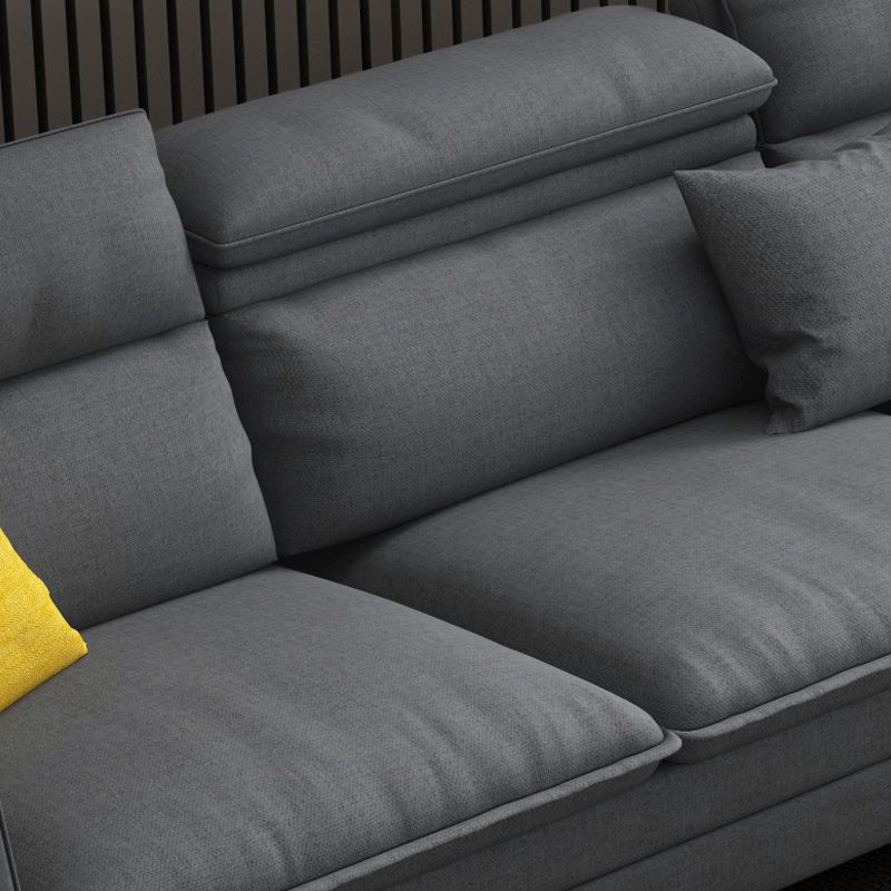 Linen Contemporary Cushions Sofa & Chaise Cushion Back Square Arm Sofa Clearhalo 'furn' 'furn_sectionals' 'Furniture' 'Living Room Furniture' 'Sectionals' 1200x1200_1316a8a5-47ae-49ce-bf54-ee6ad7a4df6e